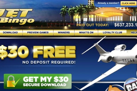 Бездепозитный бонус 30$ Jet Bingo