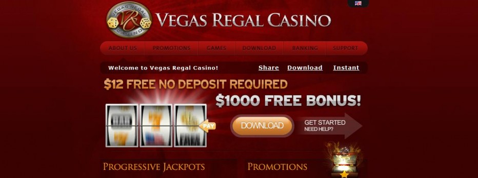 Бездепозитный бонус 12$ Vegas Regal Casino
