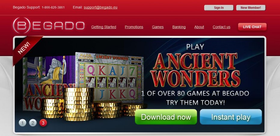Бездепозитный бонус 10$ Begado Casino