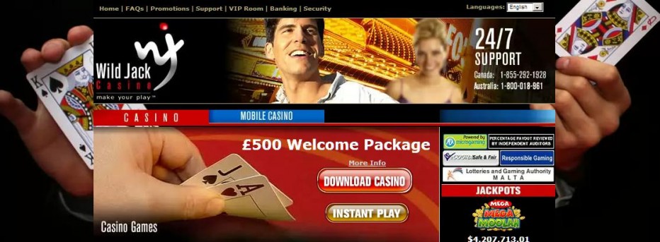 Бездепозитный бонус 5$/€/£ Wild Jack Casino