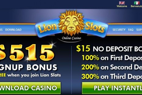 Бездепозитный бонус 15$ Lion Slots Casino