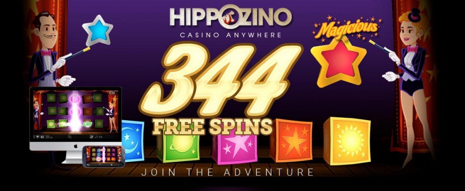 44 бесплатных вращений Hippozino Casino