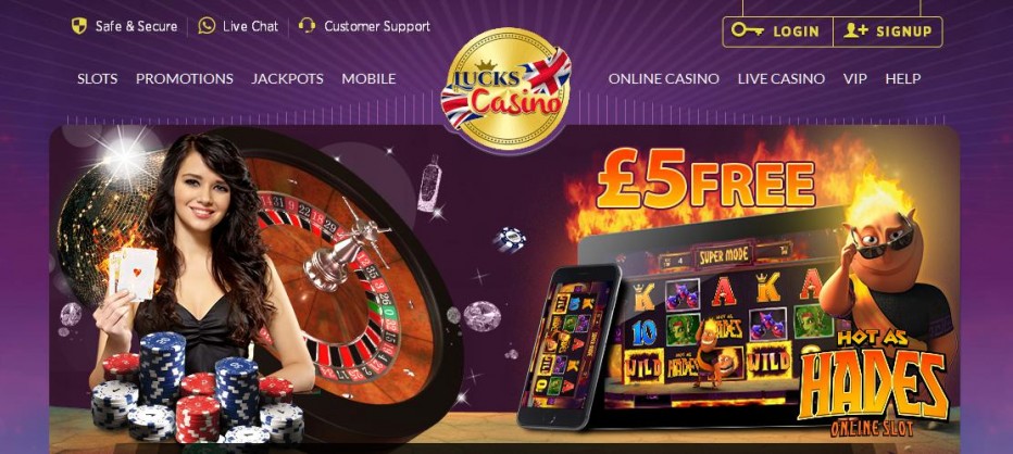 Бездепозитный бонус £5 Lucks Casino