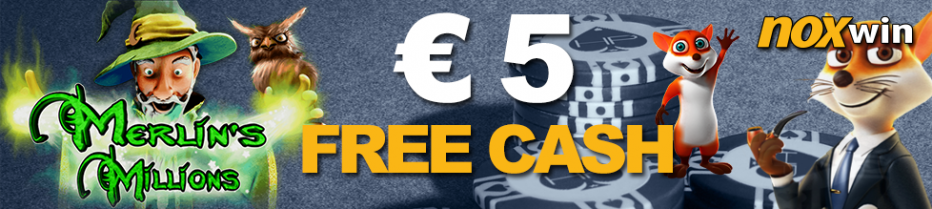 Бездепозитный бонус €5 Noxwin Casino