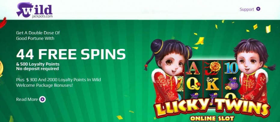 44 бесплатных вращений WildJackpots Casino