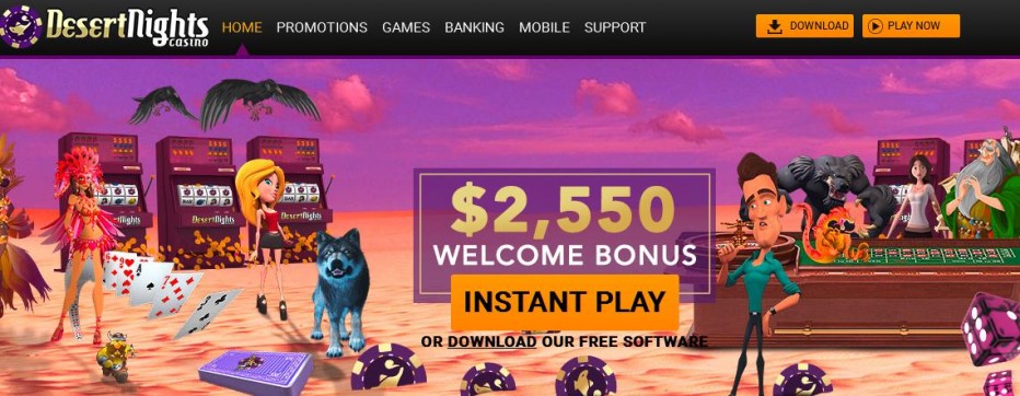 FreePlay бонус $10 Desert Nights Rival Casino