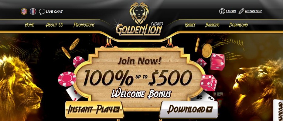 Бездепозитный бонус $10 Golden Lion Casino