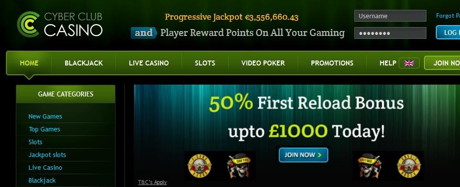 50 бесплатных вращений Cyber Club Casino