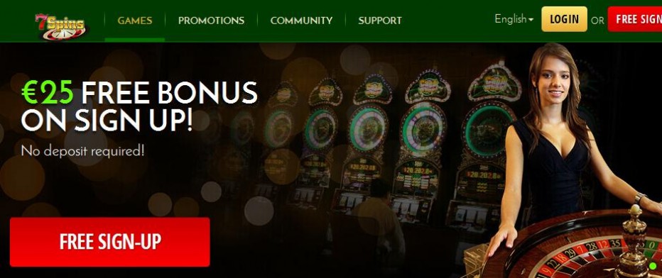 Бездепозитный бонус $25 7Spins Casino