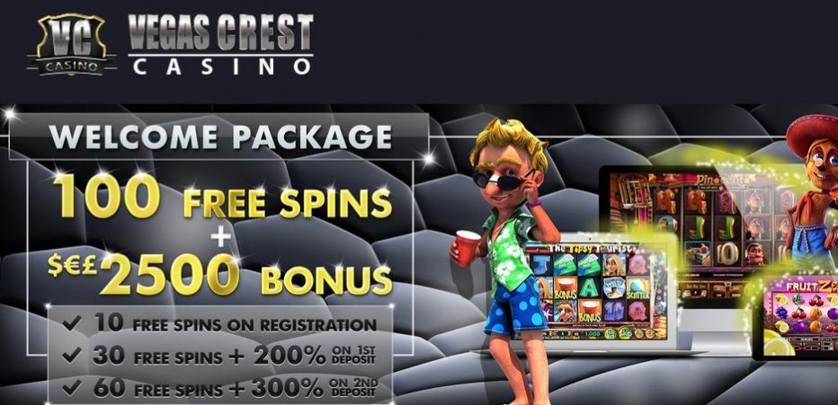 10 бесплатных вращений Vegas Crest Casino