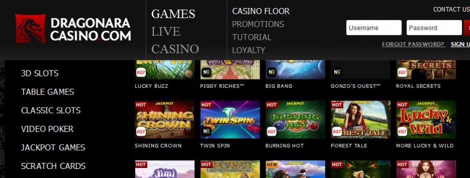 25 бесплатных вращений Dragonara Online Casino