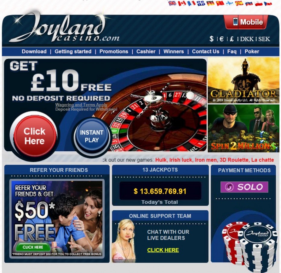 25 $€ бесплатно для новых игроков от Joyland Casino