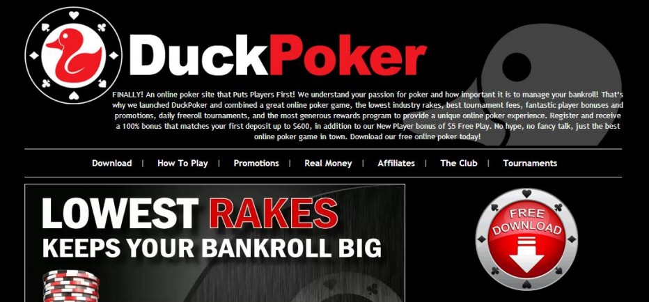 $5 Duck Poker Бездепозитный бонус