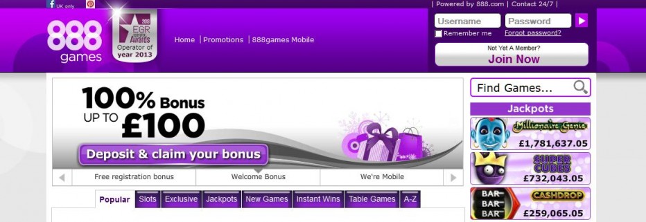 Бездепозитный бонус 5$ 888games Casino