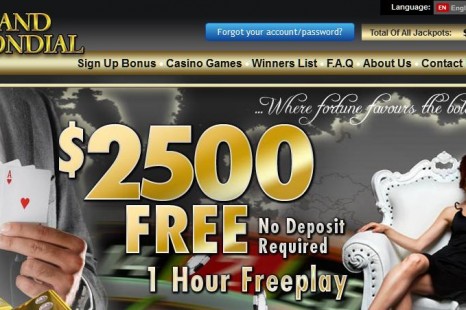 Free Play 2500$ Grand Mondial Casino