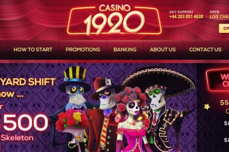 Бездепозитный бонус 25$ 1920 Casino