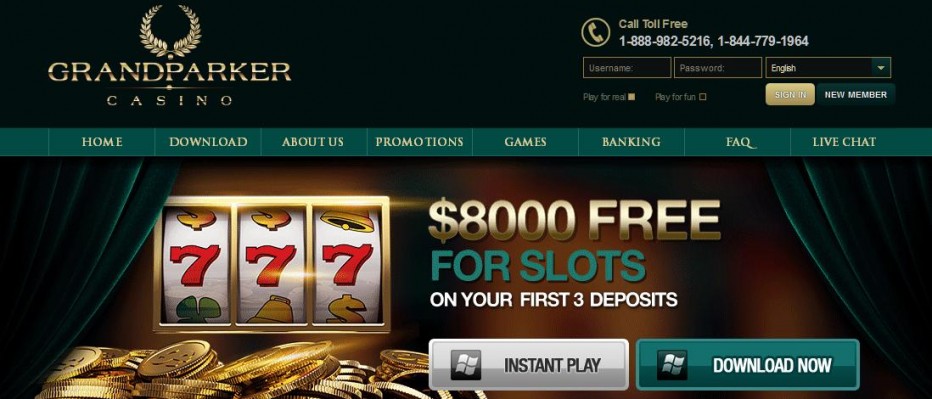 55 бесплатных вращений Grand Parker Casino