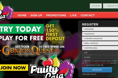 10 бесплатных вращений FruityCasa Casino