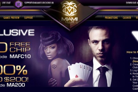 Бездепозитный бонус $5 Miami Club Casino