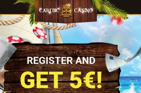 Бездепозитный бонус €5 Caribic Casino