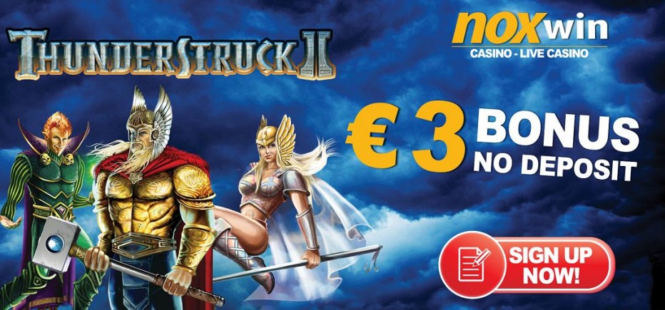 Бездепозитный бонус €3 Noxwin Casino