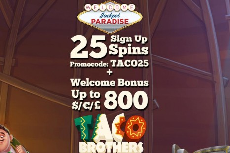 25 бесплатных вращений Jackpot Paradise Casino