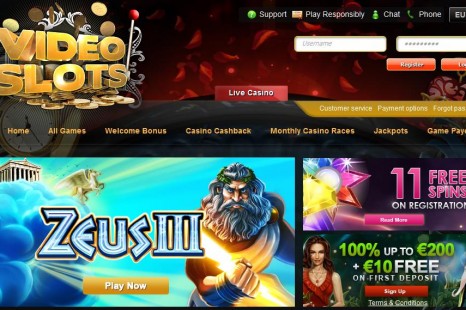 11 бесплатных вращений Video Slots Casino