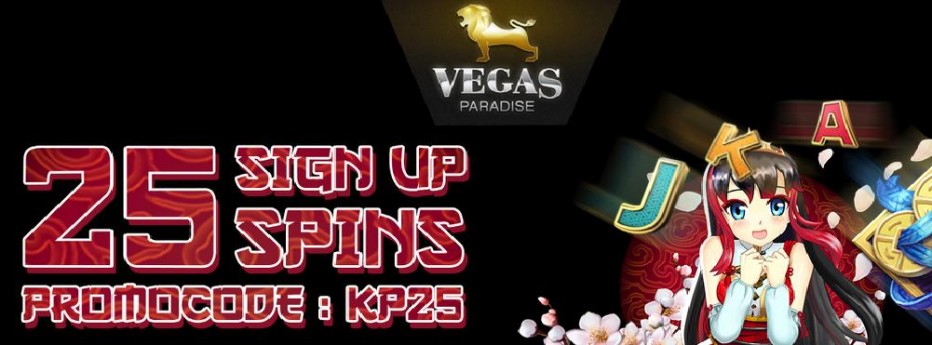 25 бесплатных вращений Vegas Paradise Casino