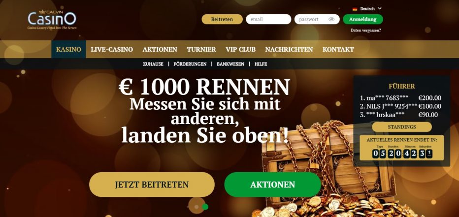Бездепозитный бонус в размере 8 евро за регистрацию в казино Calvin