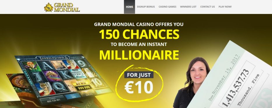 2500$ Фри Плей бонус казино Grand Mondial