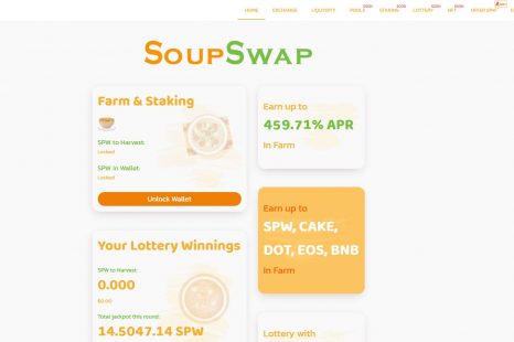 Бесплатная раздача криптовалют $10 SoupSwap