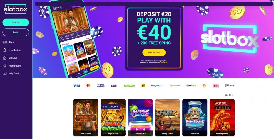 Каждую неделю получайте 10 евро в Live казино от Slot Box